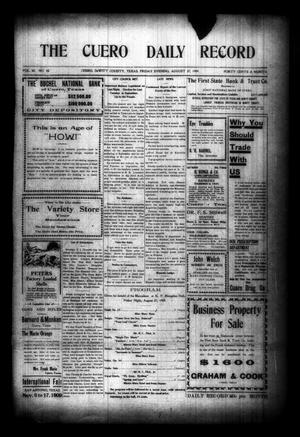 Primary view of object titled 'The Cuero Daily Record (Cuero, Tex.), Vol. 30, No. 48, Ed. 1 Friday, August 27, 1909'.