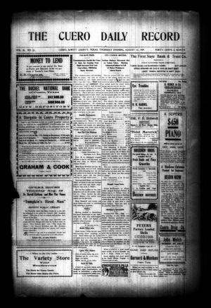 The Cuero Daily Record (Cuero, Tex.), Vol. 30, No. 35, Ed. 1 Thursday, August 12, 1909