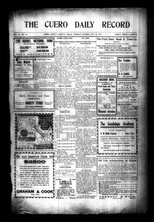 The Cuero Daily Record (Cuero, Tex.), Vol. 30, No. 15, Ed. 1 Tuesday, July 20, 1909