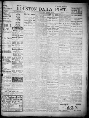 Primary view of object titled 'The Houston Daily Post (Houston, Tex.), Vol. XVIITH YEAR, No. 191, Ed. 1, Saturday, October 12, 1901'.