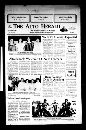 The Alto Herald and The Wells News 'N Views (Alto, Tex.), Vol. 90, No. 18, Ed. 1 Thursday, September 5, 1985