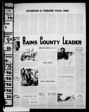 Rains County Leader (Emory, Tex.), Vol. 89, No. 34, Ed. 1 Thursday, January 27, 1977