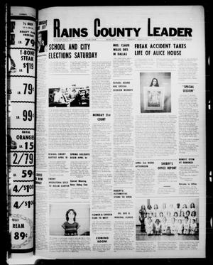 Rains County Leader (Emory, Tex.), Vol. 89, No. 43, Ed. 1 Thursday, March 31, 1977