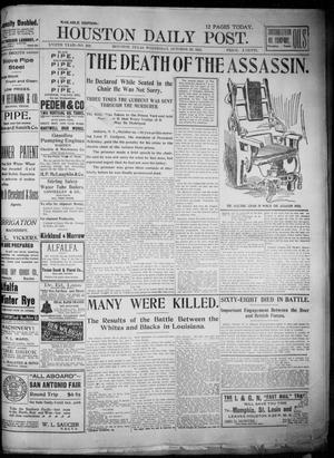 The Houston Daily Post (Houston, Tex.), Vol. XVIITH YEAR, No. 209, Ed. 1, Wednesday, October 30, 1901