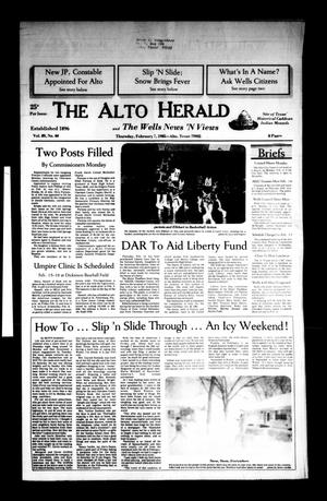 The Alto Herald and The Wells News 'N Views (Alto, Tex.), Vol. 89, No. 40, Ed. 1 Thursday, February 7, 1985