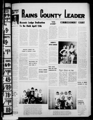 Rains County Leader (Emory, Tex.), Vol. 90, No. 45, Ed. 1 Thursday, April 13, 1978