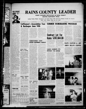 Rains County Leader (Emory, Tex.), Vol. 87, No. 1, Ed. 1 Thursday, June 13, 1974