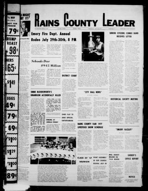 Rains County Leader (Emory, Tex.), Vol. 90, No. 7, Ed. 1 Thursday, July 21, 1977
