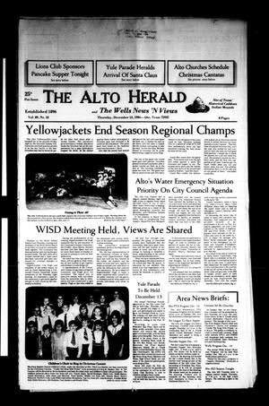 The Alto Herald and The Wells News 'N Views (Alto, Tex.), Vol. 89, No. 32, Ed. 1 Thursday, December 13, 1984