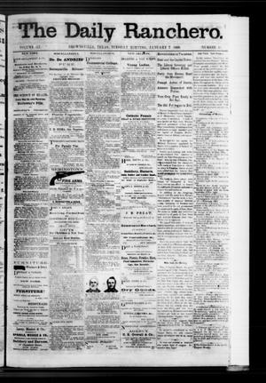 Primary view of object titled 'The Daily Ranchero. (Brownsville, Tex.), Vol. 3, No. 41, Ed. 1 Tuesday, January 7, 1868'.