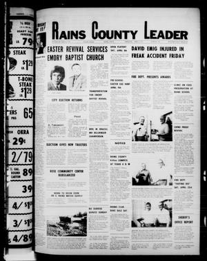 Primary view of object titled 'Rains County Leader (Emory, Tex.), Vol. 89, No. 44, Ed. 1 Thursday, April 7, 1977'.
