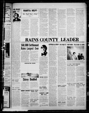 Rains County Leader (Emory, Tex.), Vol. 87, No. 3, Ed. 1 Thursday, June 27, 1974