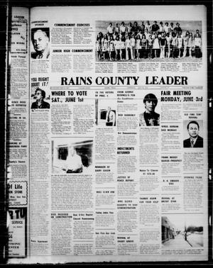 Rains County Leader (Emory, Tex.), Vol. 86, No. 51, Ed. 1 Thursday, May 30, 1974