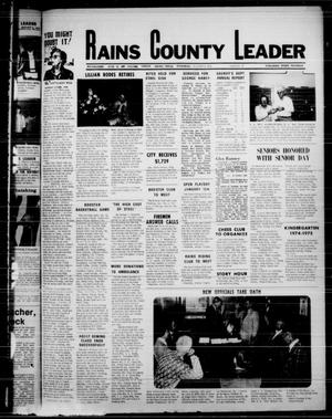 Primary view of object titled 'Rains County Leader (Emory, Tex.), Vol. 87, No. 31, Ed. 1 Thursday, January 9, 1975'.