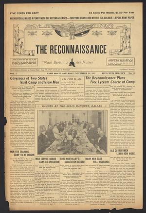 The Reconnaissance (Camp Bowie, Tex.), Vol. 1, No. 14, Ed. 1 Saturday, November 24, 1917