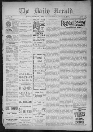 The Daily Herald (Brownsville, Tex.), Vol. 3, No. 416, Ed. 1, Saturday, June 22, 1895