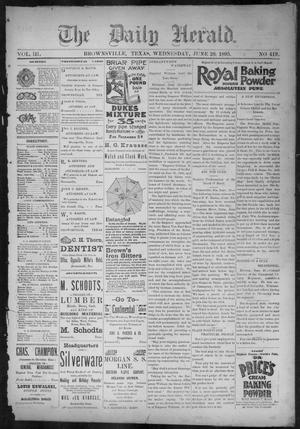 The Daily Herald (Brownsville, Tex.), Vol. 3, No. 419, Ed. 1, Wednesday, June 26, 1895