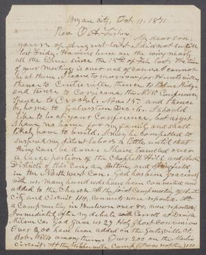 [Letter to Orceneth Asbury Fisher, from Orceneth Fisher]