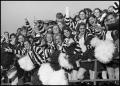 Photograph: [Crowd of Cheerleaders at Football Game]