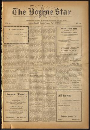 The Boerne Star (Boerne, Tex.), Vol. 35, No. 19, Ed. 1 Thursday, April 18, 1940