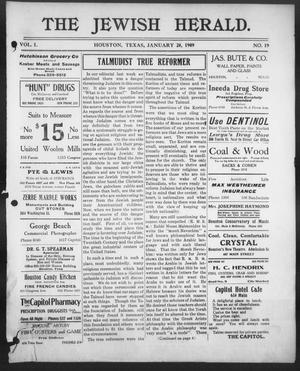 The Jewish Herald (Houston, Tex.), Vol. 1, No. 19, Ed. 1, Thursday, January 28, 1909