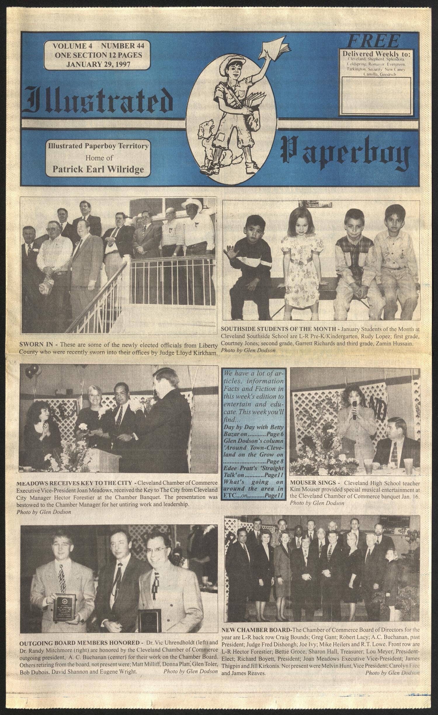 Illustrated Paperboy (Cleveland, Tex.), Vol. 4, No. 44, Ed. 1 Wednesday, January 29, 1997
                                                
                                                    [Sequence #]: 1 of 12
                                                