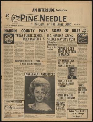 The Pine Needle (Kountze, Tex.), Vol. 2, No. 8, Ed. 1 Thursday, February 25, 1965