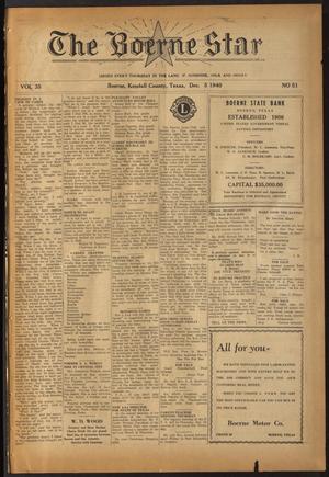 The Boerne Star (Boerne, Tex.), Vol. 35, No. 51, Ed. 1 Thursday, December 5, 1940