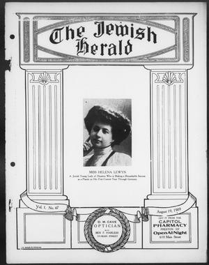 The Jewish Herald (Houston, Tex.), Vol. 1, No. 47, Ed. 1, Thursday, August 19, 1909