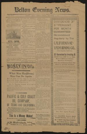 Primary view of object titled 'Belton Evening News. (Belton, Tex.), Vol. 18, No. 101, Ed. 1 Monday, September 8, 1902'.