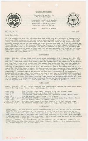 The Maverick Newsletter, Volume 3, Number 6, June 1965
