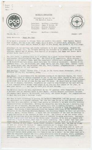 Primary view of object titled 'The Maverick Newsletter, Volume 2, Number 1, January 1964'.
