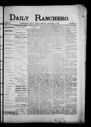 Daily Ranchero. (Brownsville, Tex.), Vol. 2, No. 72, Ed. 1 Sunday, November 18, 1866