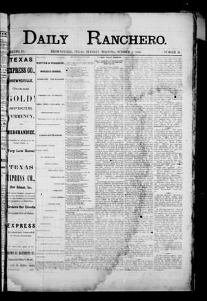 Primary view of object titled 'Daily Ranchero. (Brownsville, Tex.), Vol. 2, No. 31, Ed. 1 Tuesday, October 2, 1866'.