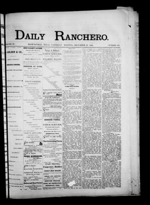 Primary view of object titled 'Daily Ranchero. (Brownsville, Tex.), Vol. 2, No. 93, Ed. 1 Saturday, December 15, 1866'.