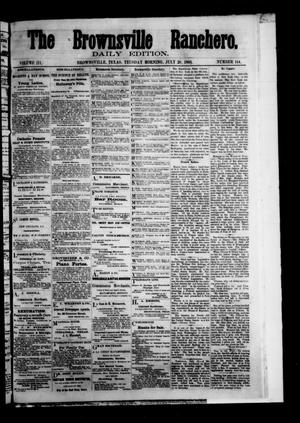 The Brownsville Ranchero. (Brownsville, Tex.), Vol. 3, No. 114, Ed. 1 Tuesday, July 28, 1868