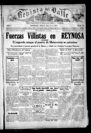 Primary view of object titled 'Revista Del Valle (Edinburg, Tex.), Vol. 1, No. 45, Ed. 1 Tuesday, May 11, 1915'.
