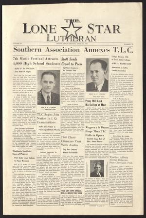 The Lone Star Lutheran (Seguin, Tex.), Vol. 22, No. 12, Ed. 1 Monday, April 22, 1940