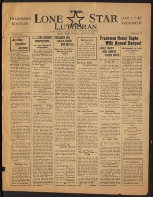 The Lone Star Lutheran (Seguin, Tex.), Vol. 14, No. 13, Ed. 1 Monday, April 25, 1932