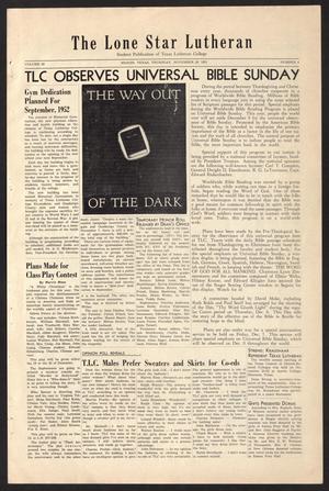 The Lone Star Lutheran (Seguin, Tex.), Vol. 33, No. 4, Ed. 1 Thursday, November 29, 1951
