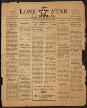 The Lone Star Lutheran (Seguin, Tex.), Vol. 15, No. 1, Ed. 1 Monday, October 3, 1932