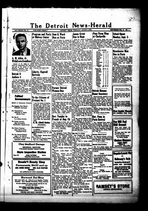 The Detroit News-Herald (Detroit, Tex.), Vol. 29, No. [19], Ed. 1 Thursday, August 9, 1956