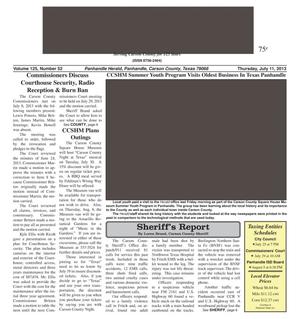 Primary view of object titled 'Panhandle Herald (Panhandle, Tex.), Vol. 125, No. 52, Ed. 1 Thursday, July 11, 2013'.