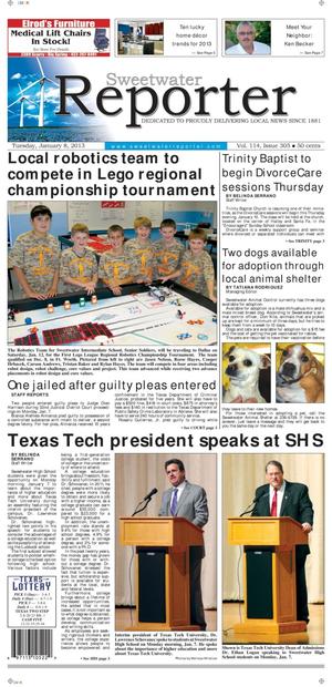 Sweetwater Reporter (Sweetwater, Tex.), Vol. 114, No. 305, Ed. 1 Tuesday, January 8, 2013