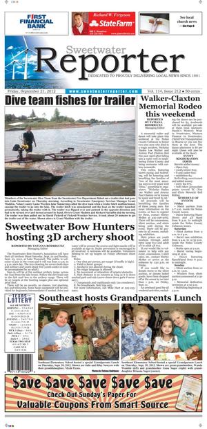 Sweetwater Reporter (Sweetwater, Tex.), Vol. 114, No. 212, Ed. 1 Friday, September 21, 2012