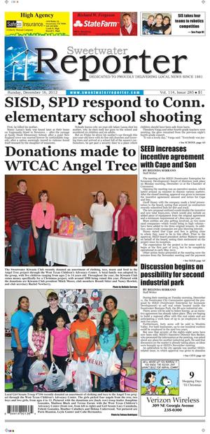 Sweetwater Reporter (Sweetwater, Tex.), Vol. 114, No. 285, Ed. 1 Sunday, December 16, 2012