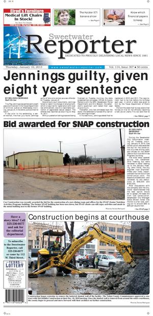 Sweetwater Reporter (Sweetwater, Tex.), Vol. 114, No. 307, Ed. 1 Thursday, January 10, 2013