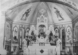 [Altar of the new Holy Rosary Catholic Church in Rosenberg]