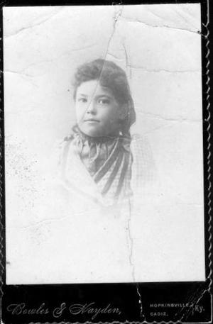 [Bust photograph of a young girl]