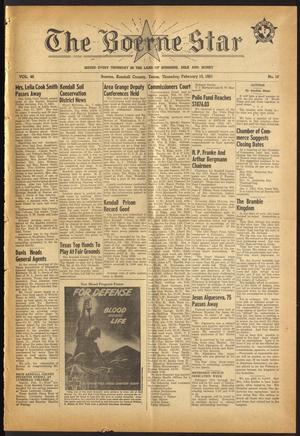 The Boerne Star (Boerne, Tex.), Vol. 46, No. 10, Ed. 1 Thursday, February 15, 1951